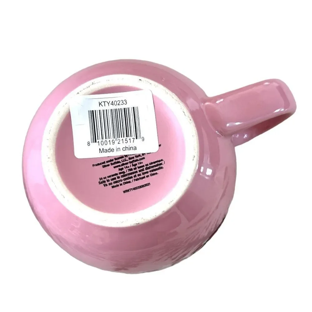 NEW!! Sanrio Hello Kitty Pink Polka Dots Soup Mug